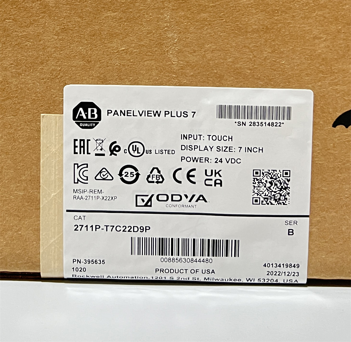 【新品未開封】PanelView Plus 7 〈2711P-T7C22D9P〉 2711P-T7C22D9P | Allen-Bradley | US